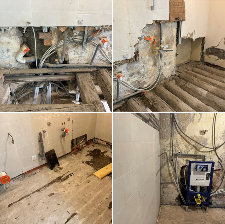 Rénovation dégats des eaux salle de bain